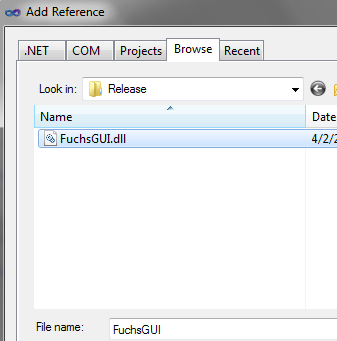 Add FuchsGUI dll